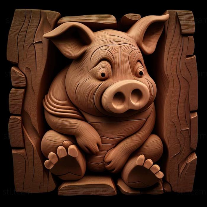 3D model Piglet from The Adventures of Vinnie (STL)